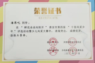 2021年潘思屹所獲榮譽（指導老師：唐彩霞）